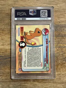 Graded PSA 8 1999 Topps Pokemon T.V. Charmander #4 - Image 2