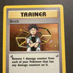 2000 Pokemon - Brock #15/132 - Gym Heroes Swirl - Holo Rare - Trainer - LP - Image 2