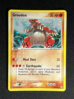 Pokemon 2004 EX Hidden Legends-Groudon 102/101 Secret Rare Holo -NM - Image 1