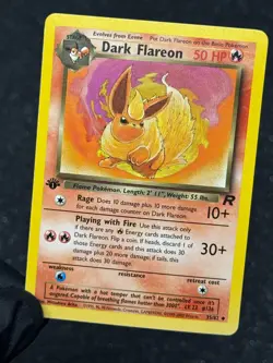 Pokemon TCG Dark Flareon 35/82 Team Rocket 1st Edition WOTC - NM - Image 3