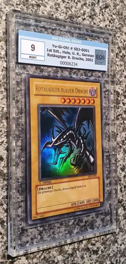 Yugioh MINT 9 PSA SDJ-G001 Red-Eyes Black Dragon Ultra Rare 1st Edition - Image 2