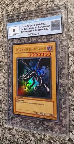 Yugioh MINT 9 PSA SDJ-G001 Red-Eyes Black Dragon Ultra Rare 1st Edition - Image 3