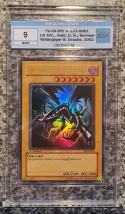 Yugioh MINT 9 PSA SDJ-G001 Red-Eyes Black Dragon Ultra Rare 1st Edition - Image 4