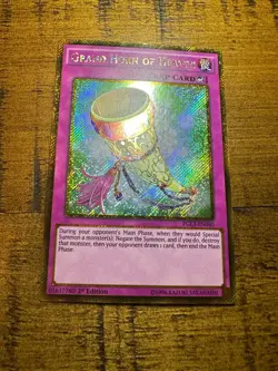 Grand Horn of Heaven PGL3-EN040 1st Edition Gold/Secret Rare PL + BONUS - Image 1