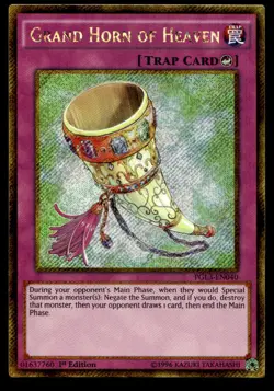 Yu-Gi-Oh TCG #PGL3-EN040 Grand Horn of Heaven GScR, 1st Ed. NM - Image 1