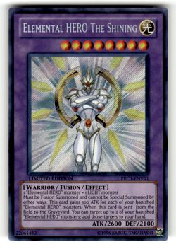 Elemental HERO The Shining PRC1-ENV01 Secret Rare 2012 Premium Collection Tin L - Image 1