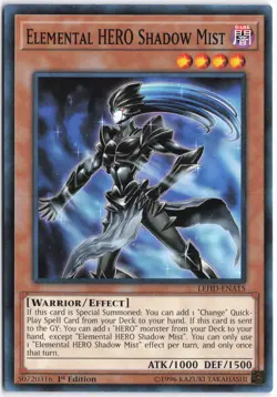 Yugioh - Elemental HERO Shadow Mist LEHD-ENA15 1st Edition - Legendary Hero Deck - Image 1
