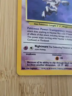 Pokemon Haunter 6/62 HOLO Fossil 1999 WOTC TCG Card - MP - Image 5