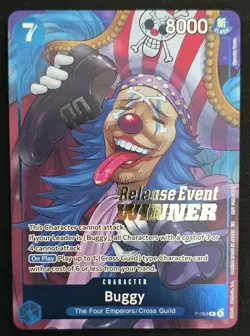 Buggy (OP10 Release Event Winner) P-084 One Piece Promotion Cards Foil - Image 1