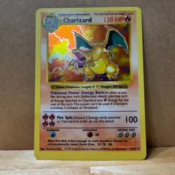 1999 Pokemon TCG Charizard Base Set Holo Shadowless Rare Card 4/102 - Image 1