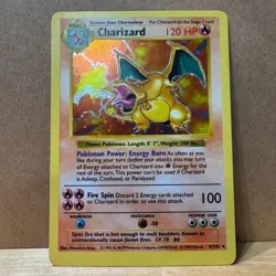 1999 Pokemon TCG Charizard Base Set Holo Shadowless Rare Card 4/102 - Image 4