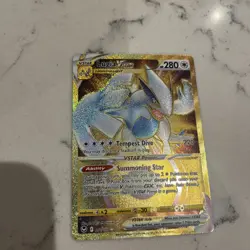 Lugia Vstar Gold Card Silver Tempest 211/195, NM Pokemon Card - Image 3