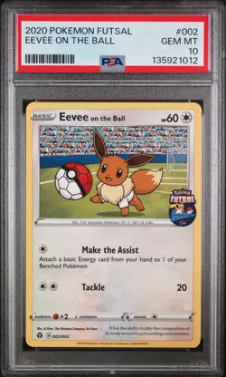 PSA 10 Eevee On The Ball 2020 Pokemon Futsal 002/005 Pokemon Card - Image 1