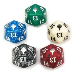 20-SIDED LIFE COUNTER DICE SET Planeswalker Symbol MTG Magic the Gathering - Image 1