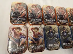 LOT OF 10 ONE PIECE TIN PACK SET VOL 2 TS-02 OP-13 SEALED BANDAI - Image 3