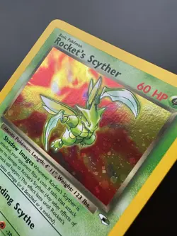 Rocket's Scyther 13/132 Holo Pokemon Card Gym Heroes Set WOTC LP - Image 3