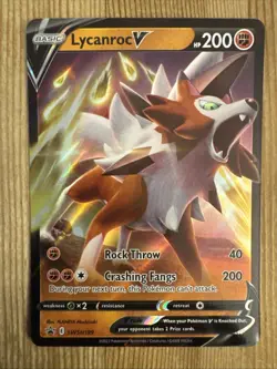 Lycanroc V - SWSH199 - Pokemon Sword & Shield Promo Ultra Rare Holo Card NM - Image 1