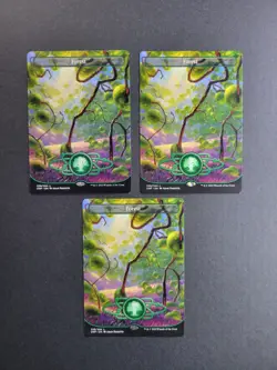 Forest 239 (Borderless) Magic The Gathering Unfinity Regular Land NM x3 - Image 2
