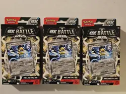 2024 Pokemon Ex Battle Deck Melmetal Ex 3 Box Lot - Image 1