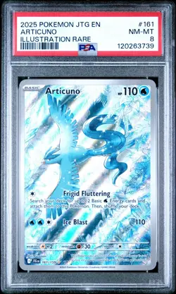 2025 Pokemon Articuno #161 Illustration Rare PSA 8 NM-MT - Image 1