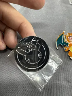 Pokemon TCG Pikachu 25th Anniversary Ultra Premium Collection Metal Coin + Pin - Image 2