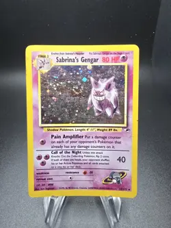 Pokemon Gym Heroes Sabrina’s Gengar 14/132 Holo SWIRL 🍥 MP - Image 1