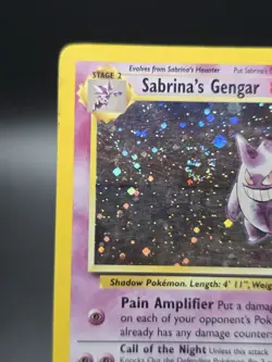 Pokemon Gym Heroes Sabrina’s Gengar 14/132 Holo SWIRL 🍥 MP - Image 2
