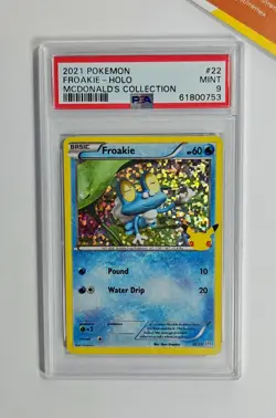 Pokemon PSA 9 Froakie #22 Holo McDonald's Collection 2021 English - Image 1