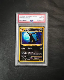 2000 Pokemon Japanese Neo 2 Umbreon #197 Holo PSA 10 GEM MINT - Image 1