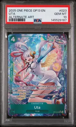 2025 ONE PIECE OP13-CARRYING ON HIS WILL ALTERNATE ART #023 UTA PSA 10 - Image 1