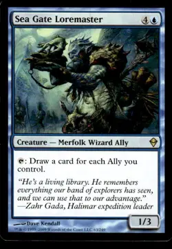 MTG Magic the Gathering Sea Gate Loremaster Zendikar Rare #63 ESE - Image 1