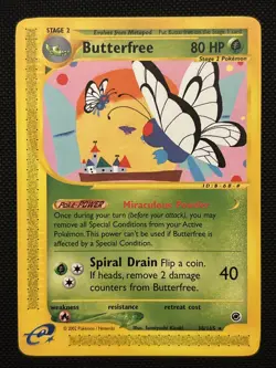 Pokemon TCG Butterfree Expedition Base Set Non Holo Regular Rare Card 38/165 - Image 1