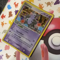 Pokemon TCG Grumpig EX Deoxys 32/107 Reverse Holo Uncommon - Image 1