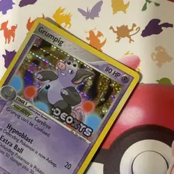Pokemon TCG Grumpig EX Deoxys 32/107 Reverse Holo Uncommon - Image 2
