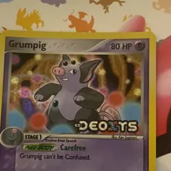 Pokemon TCG Grumpig EX Deoxys 32/107 Reverse Holo Uncommon - Image 4