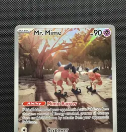 Pokemon TCG Mr. Mime 179/165 Sv Scarlet & Violet 151 Illustration Rare Near Mint - Image 3