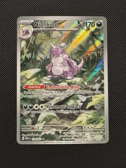 Pokemon TCG Nidoking 174/165 Sv Scarlet & Violet 151 Illustration Rare Near Mint - Image 1