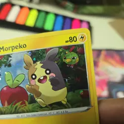💥 Pokemon TCG Morpeko SWSH Black Star Promo SWSH031 Cosmos Holo Promo - Image 4