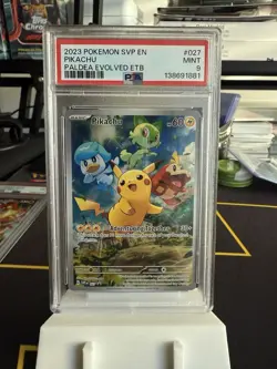 Pokemon Paldea Evolved ETB Black Star Promo 027 PSA 9 - Image 1