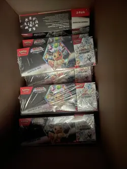 Sams Club Pokemon Prismatic Evolutions Surprise Boxes & Booster Bundle Lot of 8 - Image 1