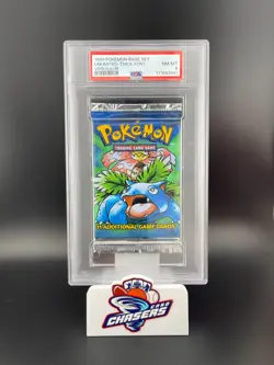 1999 Pokemon Base Set Pack: Unlimited-Thick Font Venusaur PSA 8 NM-MT - Image 1