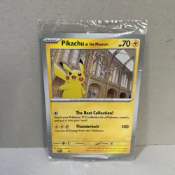 Pokemon X Natural History Museum: Pikachu At The Museum Promo Card - SEALED - Image 1