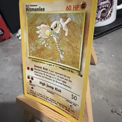 Hitmonlee Fossil Holo Pokemon Card 7/62 1999 Rare - Image 2