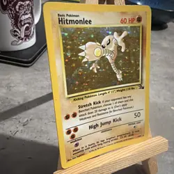 Hitmonlee Fossil Holo Pokemon Card 7/62 1999 Rare - Image 3