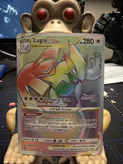 Pokemon Lugia v Star Rainbow Secret Rare Holo Card Silver Tempest 202/195 NM/M - Image 1