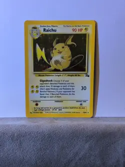 Pokemon TCG Raichu Fossil Set Holo Card 14/62 LP Condition - Image 1