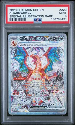 Pokemon Charizard ex 223/197 Obsidian Flames #223 Special SIR MINT PSA 9 - Image 1