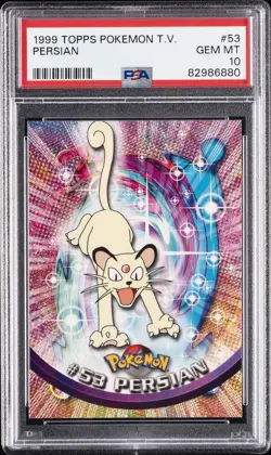 1999 TOPPS POKEMON TV #53 PERSIAN PSA 10 - Image 1
