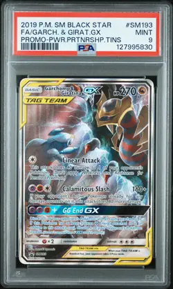Garchomp & Giratina SM193 Full Art Pokemon S&M Black Star Promo MINT PSA 9 - Image 1