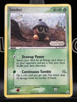 Pokemon Seedot 61/92 EX Legend Maker Stamped Reverse Holo Common HP - Image 3